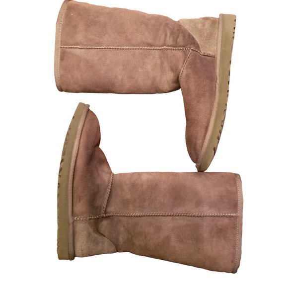 UGG Australia 5815 Classic Tall Gray Suede Boots Sheepskin Winter Boots Womens 7 - Picture 7 of 16